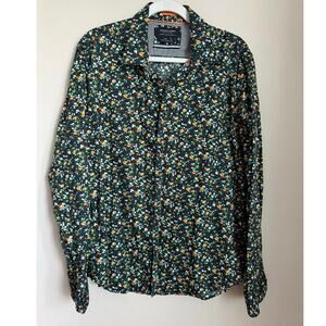 Denim & Flower Green Ditsy Floral Button-Down Shirt Size Men’s XL